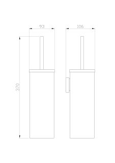 Туалетный ёршик в комплекте Wonzon & Woghand Easy WW-8119 хром